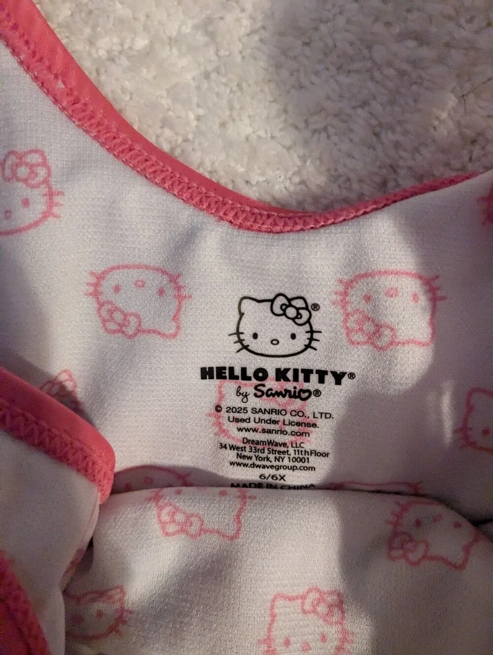 Hello Kitty Girls' Pink /White Swim Set
